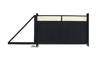 Откатные ворота Grand Line Эстет Плюс 2,4*3,5 RAL 7024 1014 ПОД ЗАКАЗ