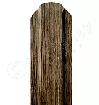 Штакетник П-образный фигурный Stynergy Принт (Print) 0,45 b=110 сандаловое дерево 3D