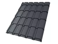 Металлочерепица Grand Line Квадро профи Drap ТХ 0,5 RAL7024