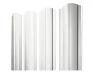 Штакетник Круглый Фигурный Grandline Double 0,45 b=128 RAL 9003