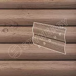 МеталлоСайдинг Блок-хаус гофр Принт (Print) 0,45 Орех миланский 3D