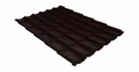 Металлочерепица Grand Line Классик Rooftop бархат 0,5 RAL8017