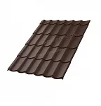 Металлочерепица Металл Профиль Ламонтерра Х VALORI 0,5 Brown