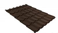 Металлочерепица Grand Line Классик PurLite матовый 0,5 RAL8017