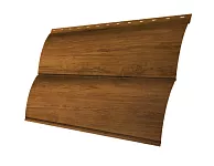МеталлоСайдинг Блок-хаус NEW Print Double 0,45 Golden Wood
