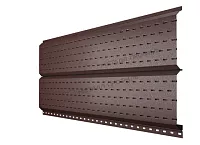 Софит Lбрус-15x240 перфорированный Металл Профиль VikingMP Е (45 мкм) 0,5 RAL 8019