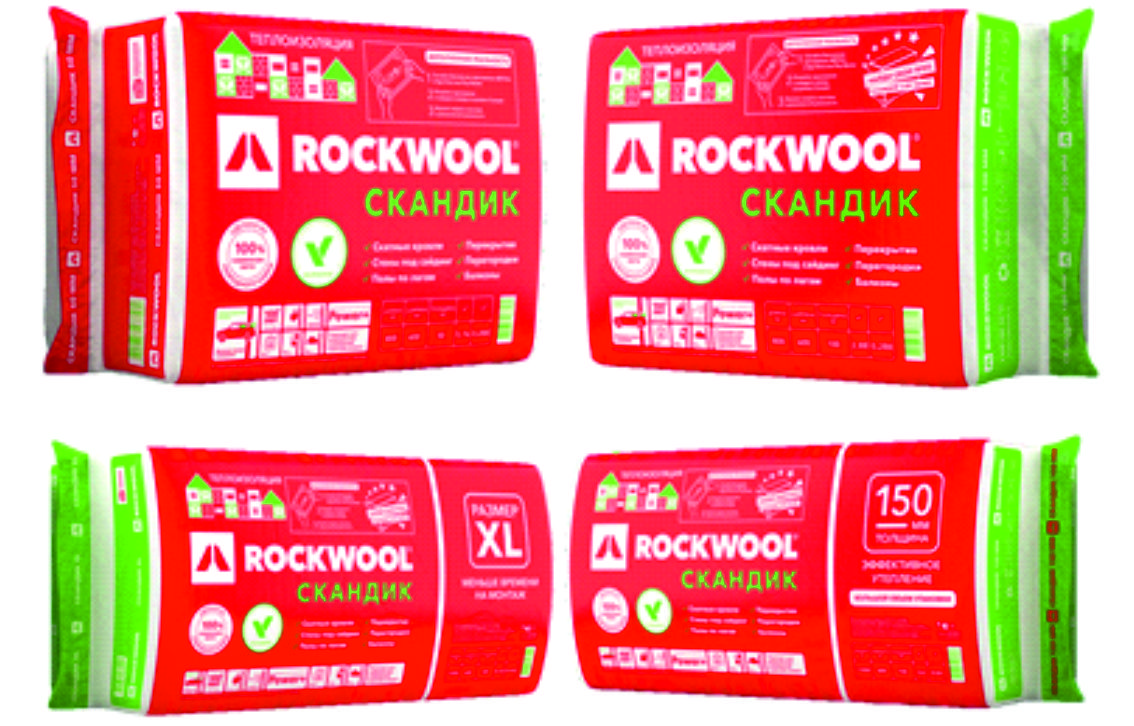 Утеплитель ROCKWOOL ЛайтБаттс Скандик 100*600*800 2,88 м2 0,288 м3 6 шт