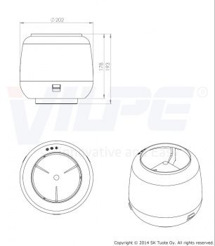 Колпак VILPE d=110 мм синий 731155