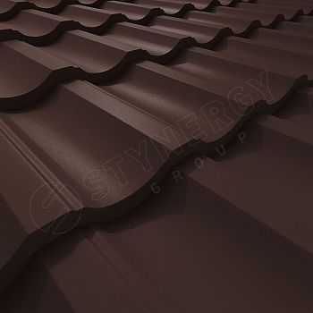 Металлочерепица Stynergy Garda Rooftop бархат 0,5 RAL 8017