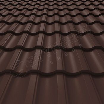 Металлочерепица Stynergy Garda Rooftop бархат 0,5 RAL 8017
