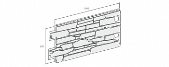 Панель отделочная VOX Solid Stone 0,42 м2 LIGURIA 3009085