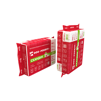 Утеплитель ROCKWOOL ЛайтБаттс Скандик 50*600*800 5,76 м2 0,288 м3 12 шт