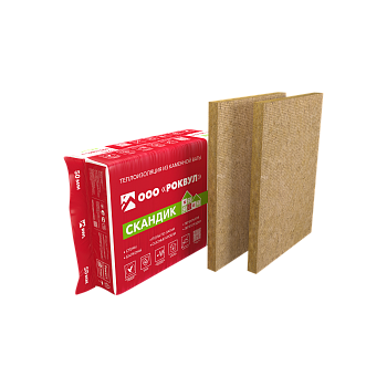 Утеплитель ROCKWOOL ЛайтБаттс Скандик 50*600*800 5,76 м2 0,288 м3 12 шт