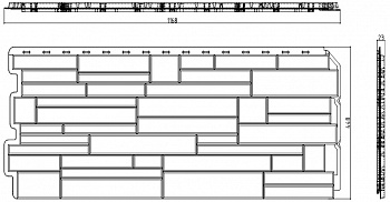 Панель Альта-Профиль Скалистый камень 1100*430 0,47 м2 памир комби