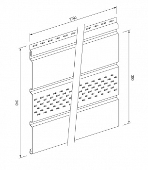 Софит с перфорацией VOX SV-07 0,9 м2 графит 3 м 3023189 83787