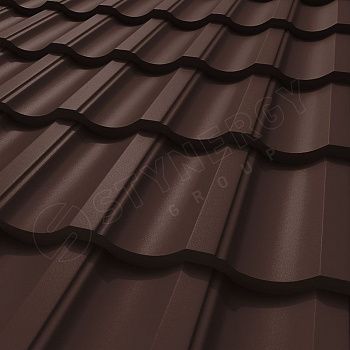 Металлочерепица Stynergy Garda Rooftop бархат 0,5 RAL 8017